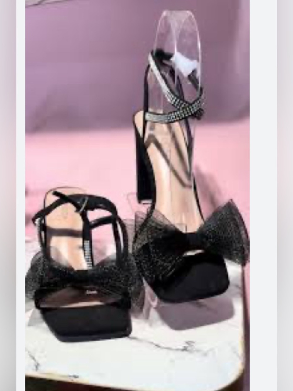 Top Moda Rhinestone Bow Heels - Picture 2 of 6